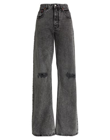 Mm6 Maison Margiela Numbers-patch Straight Jeans In Black