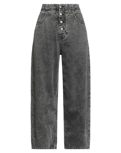 Mm6 Maison Margiela Maison Margiela High-rise Cotton Boyfriend Jeans In Gray