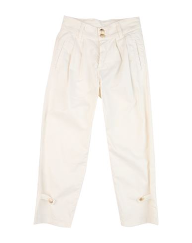 Fun & Fun Toddler Girl Pants Ivory Size 7 Cotton, Elastane In Gold