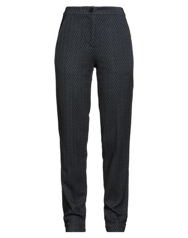 Emporio Armani Woman Pants Midnight Blue Size 12 Polyamide, Acrylic, Wool In Gray