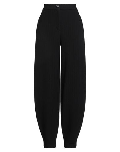Emporio Armani Woman Pants Black Size 12 Cotton, Polyamide, Elastane In Black