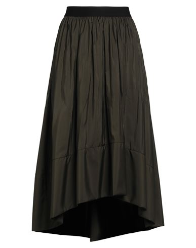 Sandro Ferrone Woman Midi Skirt Military Green Size 8 Polyester