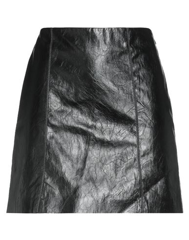 Iblues I Blues Woman Mini Skirt Black Size 4 Viscose, Polyester, Cotton, Metallic Fiber In Black