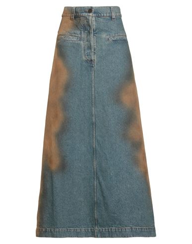 Uma Wang Woman Denim Skirt Blue Size M Cotton In Blue