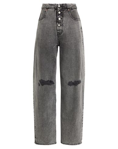 Mm6 Maison Margiela Distressed Cotton Jeans For Women In Gray