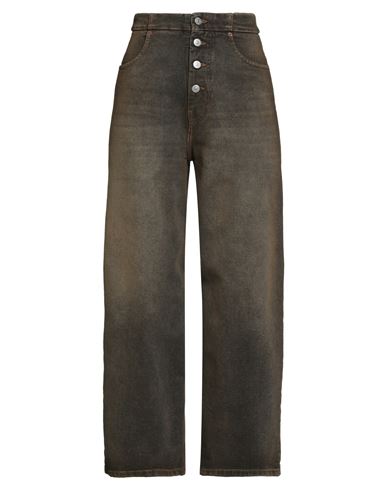 Mm6 Maison Margiela Woman Jeans Brown Size 31 Cotton In Brown