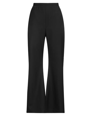 Mm6 Maison Margiela Logo-print Flared Trousers In Black