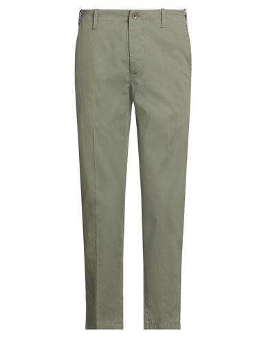 Siviglia White Man Pants Military Green Size 30 Cotton, Elastane In Green