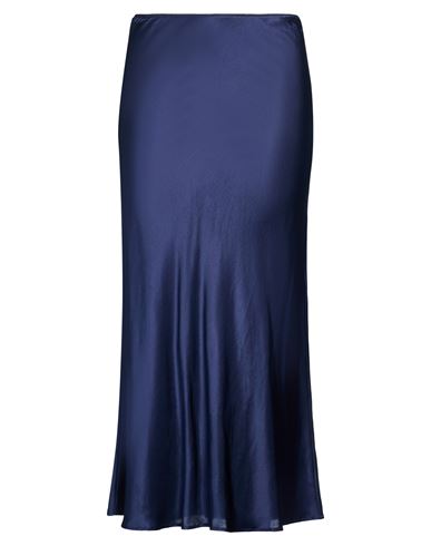 Roberto Collina Woman Maxi Skirt Midnight Blue Size M Silk, Elastane