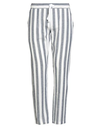 Cooperativa Pescatori Posillipo Man Pants Navy Size L Linen, Viscose In Blue