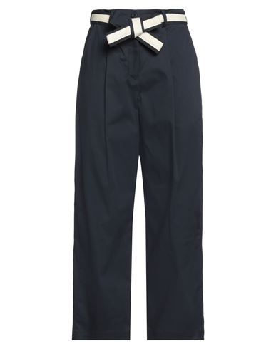 Emporio Armani Woman Pants Midnight Blue Size 8 Cotton, Elastane In Black