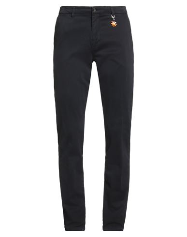 Manuel Ritz Man Pants Navy Size 40 Cotton, Elastane In Blue