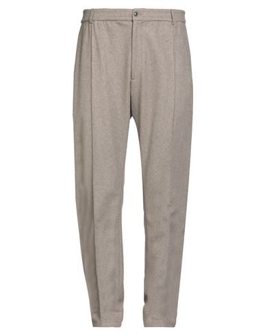 Emporio Armani Man Pants Sand Size 42 Wool, Polyamide, Polyester, Acrylic In Gray
