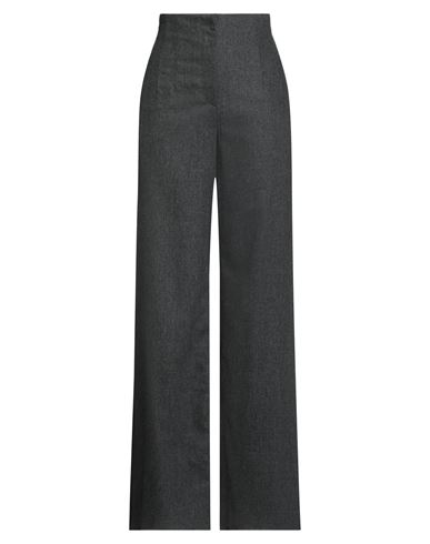 Emporio Armani Woman Pants Charcoal Size 12 Virgin Wool, Cashmere, Elastane In Black