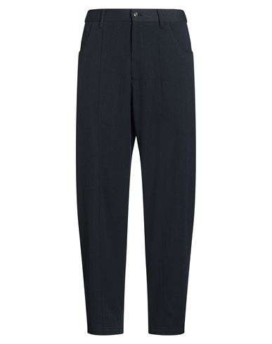 Emporio Armani Man Pants Midnight Blue Size 40 Wool, Polyester, Elastane In Blue