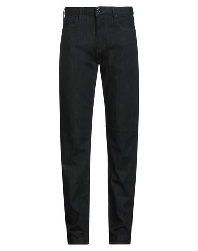 Emporio Armani Man Jeans Black Size 31w-34l Cotton, Elastane In Black