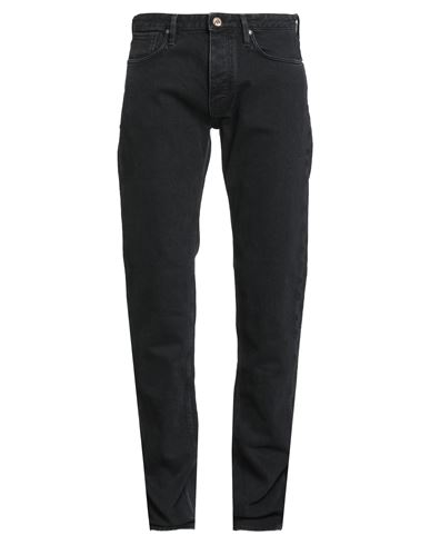 Emporio Armani Man Jeans Black Size 34w-34l Cotton, Elastane In Black