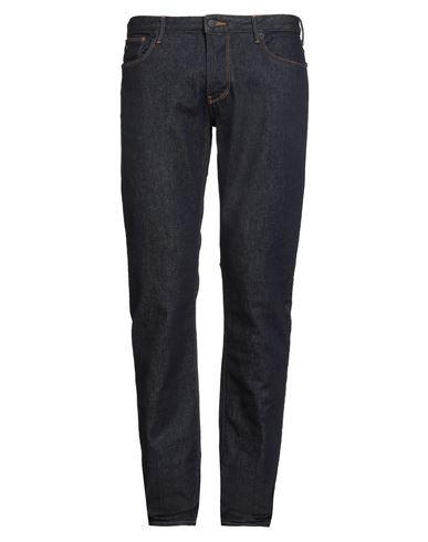 Emporio Armani Man Jeans Blue Size 34w-34l Cotton, Elastane In Blue