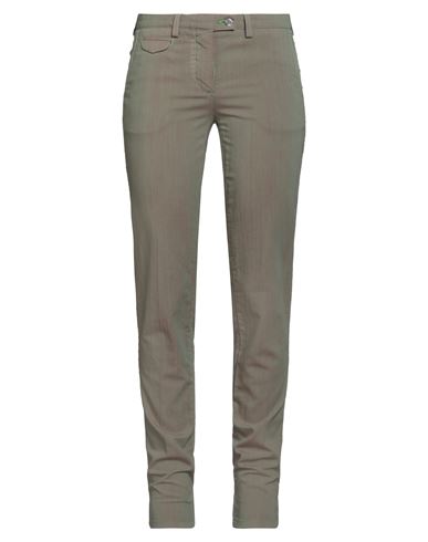 Piatto Woman Pants Green Size 8 Wool, Lycra In Green