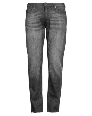 Emporio Armani Man Jeans Charcoal Size 34w-32l Cotton, Elastane In Gray