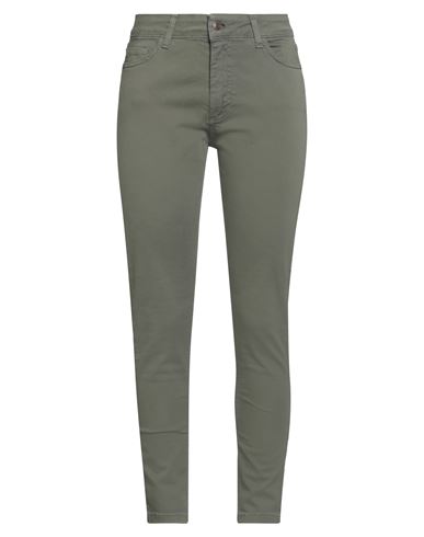 B.yu B. Yu Woman Pants Military Green Size Xl Cotton, Elastane In Green