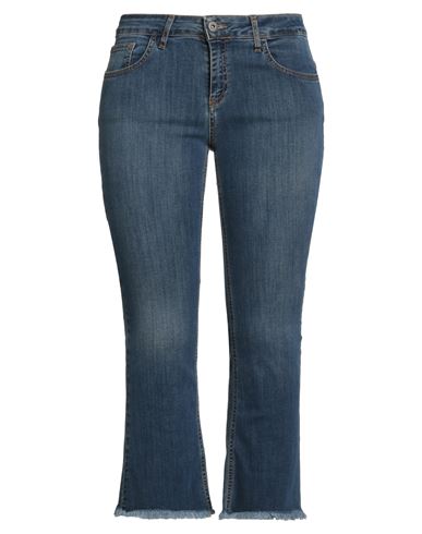 Kontatto Woman Jeans Blue Size 10 Cotton, Elastane In Blue