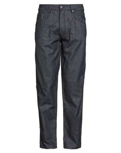 Emporio Armani Man Pants Blue Size 34 Cotton, Wool, Polyester, Polyamide In Black
