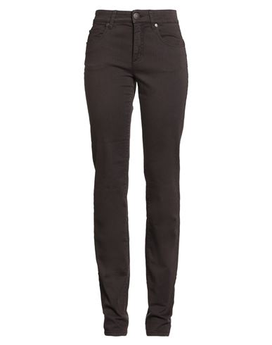 Angelo Marani Woman Jeans Chocolate Brown Size 6 Cotton, Elastane