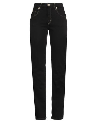 Wood Woman Jeans Black Size 10 Cotton, Polyamide, Elastane