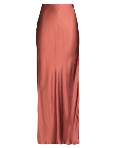 Liu •jo Woman Maxi Skirt Rust Size 10 Viscose In Red