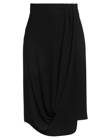 Max Mara Woman Midi Skirt Black Size 16 Triacetate, Polyester In Black