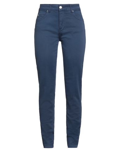 Kocca Woman Pants Navy Size 27 Cotton, Elastane In Blue
