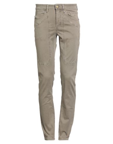 Jeckerson Man Pants Khaki Size 31 Cotton, Elastane In Gray