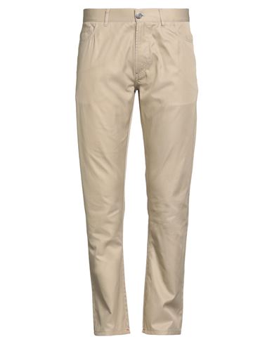 Isaia Man Pants Sand Size 38 Cotton In Neutral