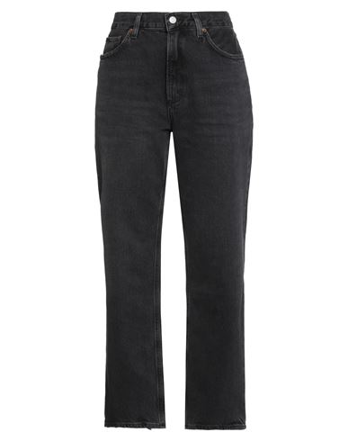 Agolde High-waisted Baggy Jeans With Button Closure In Black