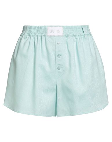 Chiara Ferragni Metallic-shorts Mit Eyelike-motiv In Blue