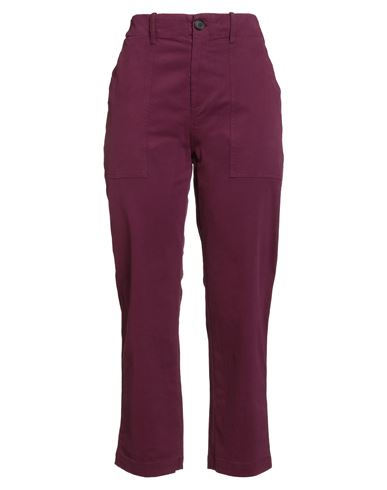 Jucca Woman Pants Garnet Size 6 Cotton, Elastane In Burgundy