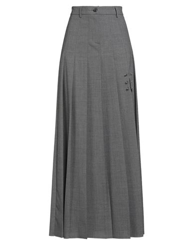 Department Five Department 5 Woman Maxi Skirt Grey Size 8 Polyester, Virgin Wool, Elastane In Gray
