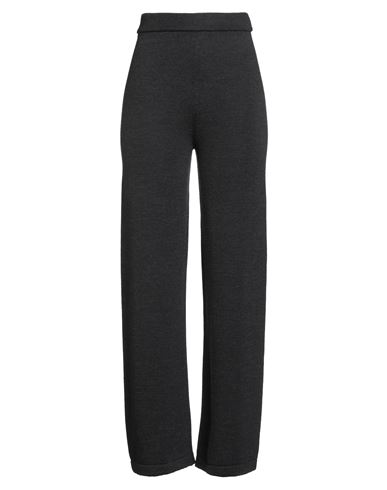Max Mara Woman Pants Charcoal Size L Virgin Wool In Gray