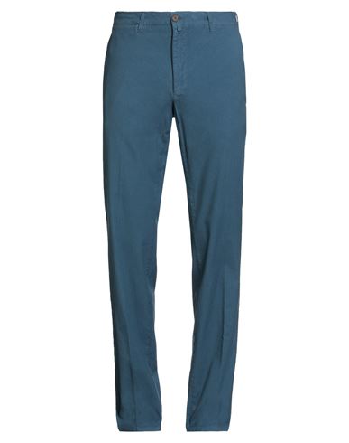 Barbour Man Pants Slate Blue Size 42 Cotton, Elastane In Blue