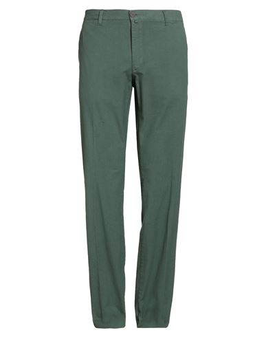 Barbour Man Pants Dark Green Size 40 Cotton, Elastane In Green