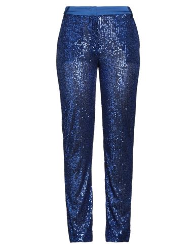 Hanita Woman Pants Bright Blue Size 4 Polyester, Elastane In Blue