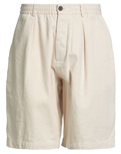 Universal Works Man Shorts & Bermuda Shorts Ivory Size 30 Recycled Cotton In Neutral