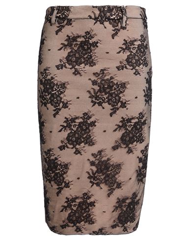 N°21 Woman Midi Skirt Black Size 4 Polyamide, Cotton, Elastane In Brown