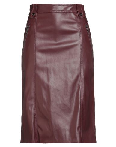 Iceberg Woman Midi Skirt Plum Size 10 Polyester In Burgundy