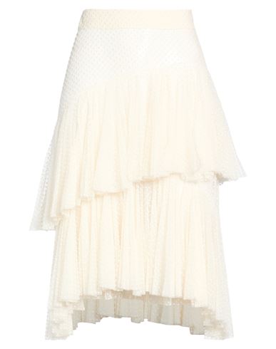 Philosophy Di Lorenzo Serafini Woman Midi Skirt Off White Size 4 Cotton, Polyamide