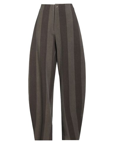 Uma Wang Woman Pants Khaki Size M Virgin Wool, Polyamide, Elastane In Brown