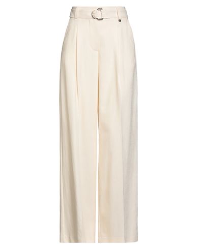 Liu •jo Resort Woman Pants Cream Size 8 Viscose, Polyester, Elastane In Neutral