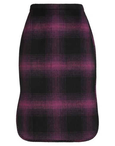 N°21 Woman Midi Skirt Purple Size 8 Polyester, Wool, Elastane