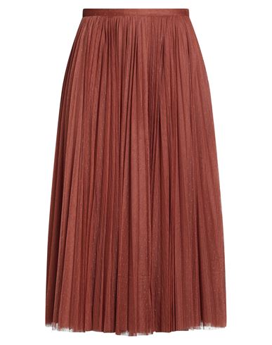 Philosophy Di Lorenzo Serafini Woman Midi Skirt Rust Size 8 Polyester In Brown
